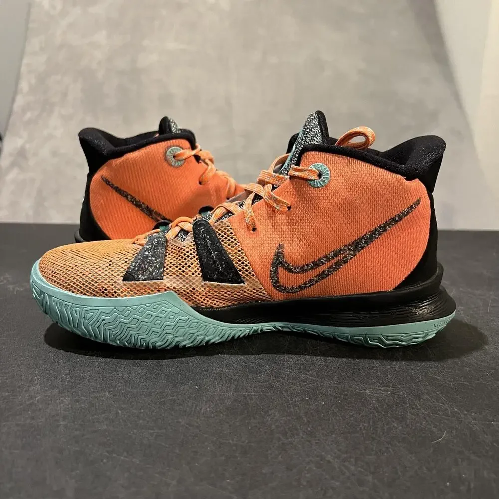 Nike Kyrie 7 Play for the Future Shoes Youth 6Y Orange Plant CW3235-800